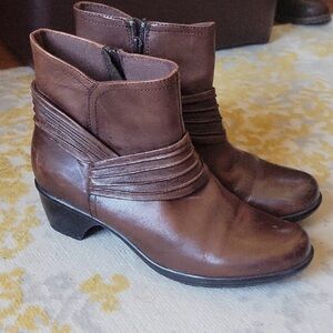 Clarks Dark Brown Ankle Booties